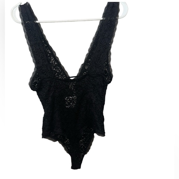 NWT Free People Mason Black Lace Bodysuit - Picture 8 of 12